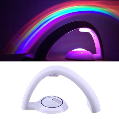 Romantische Rainbow projectie decoratieve Lamp bed LED nachtlampje (wit)