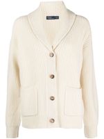 Polo Ralph Lauren cardigan en maille épaisse - Blanc - thumbnail