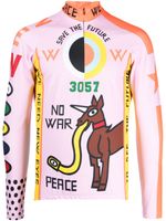 Walter Van Beirendonck haut 57 à slogan imprimé - Rose - thumbnail