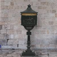 VidaXL Staande brievenbus vintage stijl roestbestendig aluminium groen