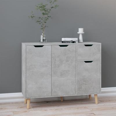 Dressoir 90x30x72 cm bewerkt hout betongrijs