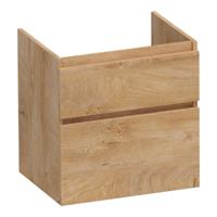 Brauer Delight - Onderkast - 60 cm - met 2 Softclose Lades Greeploos en 1 Sifon Uitsparing - Forest Tan