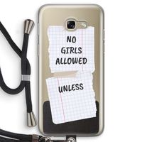 No Girls Allowed Unless: Samsung Galaxy A5 (2017) Transparant Hoesje met koord