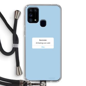 Reminder: Samsung Galaxy M31 Transparant Hoesje met koord