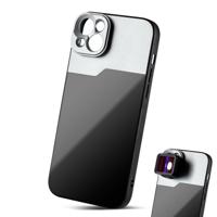 MOJOGEAR 17mm lens case voor iPhone 13 en 14 - Zwart/Grijs - thumbnail