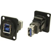 XLR-adapter USB B-bus 3.0 naar USB-B bus 3.0 Adapter, inbouw CP30206NMB CP30206NMB Cliff 1 stuk(s) - thumbnail