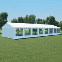 vidaXL Tuinpaviljoen 6x16 m PVC wit - thumbnail