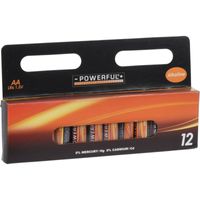 Powerful Batterijen Penlite - AA type - 12x stuks - Alkaline   -