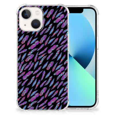 iPhone 13 Doorzichtige Silicone Hoesje Feathers Color iPhone 13 Doorzichtige Silicone Hoesje Feathers Color