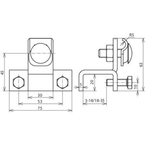 DEHN AK 6.10 KB S KBF18 35 STTZN Aansluitklem 1 stuk(s)