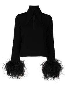 16Arlington blouse à détails de plumes - Noir