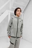 Under Armour Unstoppable Fleece Jack Kids Grijs - Maat 128 - Kleur: Grijs | Soccerfanshop