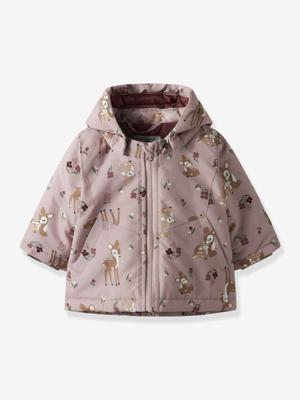 Gewatteerde jas met capuchon voor meisjes NAME IT paars