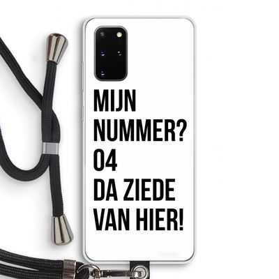 Da ziede van hier: Samsung Galaxy S20 Plus Transparant Hoesje met koord