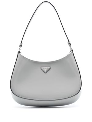 Prada sac porté épaule Cleo à fini brossé - Gris