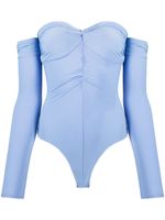 Fleur Du Mal body à design froncé - Bleu