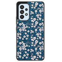 Samsung Galaxy A33 hoesje - Bloemen blauw