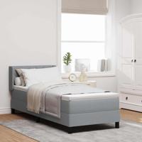 Boxspringbed met matras met matras Lichtgrijs 80 x 200 cm