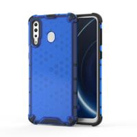 Schokbestendige honingraat PC + TPU Case voor Galaxy M30 (blauw)