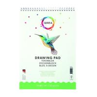 Tekenblok qrea a4 24vel 160gr spiraal