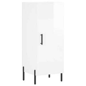 The Living Store Dressoir - Modern - Bijzetkast - 34.5 x 34 x 90 cm - Hoogglans wit