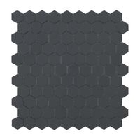 By Goof hexagon mozaiek mat voor vloer en wand 29,5 x 29,5 cm, dark grey
