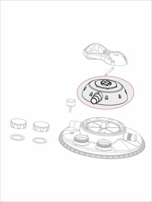 Grijze kap met hendel cc 100 Velda - Velda