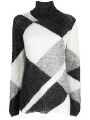 P.A.R.O.S.H. pull colour block à col roulé - Gris