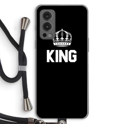 King zwart: OnePlus Nord 2 5G Transparant Hoesje met koord