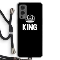 King zwart: OnePlus Nord 2 5G Transparant Hoesje met koord
