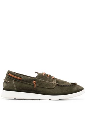 Moma chaussures bateau en daim - Vert