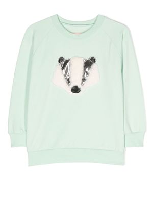 WAUW CAPOW by BANGBANG sweat Badger à col rond - Vert