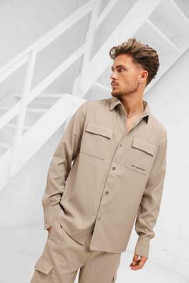 Off The Pitch System Shirt Heren Beige - Maat S - Kleur: Beige | Soccerfanshop