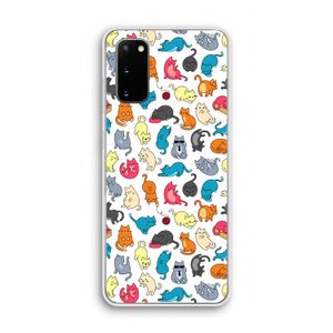 Kleurrijke katten: Samsung Galaxy S20 Transparant Hoesje