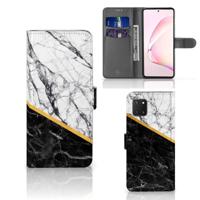 Samsung Note 10 Lite | Bookcase | Marmer Wit Zwart - Origineel Cadeau Man