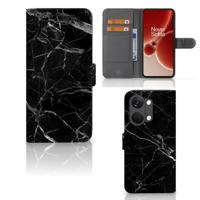 OnePlus Nord 3 | Bookcase | Marmer Zwart - Origineel Cadeau Vader | Portemonnee hoesje
