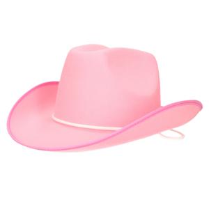 Roze vilten cowboyhoed voor volwassenen   -