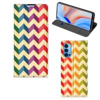 OPPO Reno4 Pro 5G | Hoesje met Magneet | Zigzag Multi Color