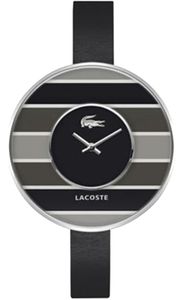 Lacoste horlogeband 2000607 / 2000578 / LC-37-3-29-2237 Leder Zwart 10mm