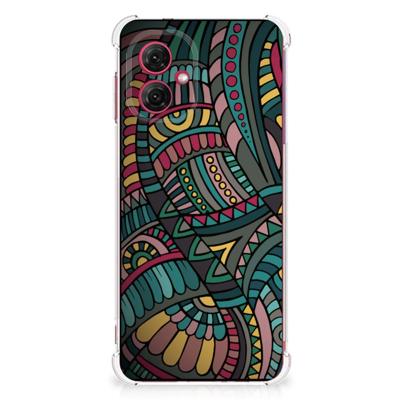 Motorola Moto G55 Doorzichtige Silicone Hoesje Aztec