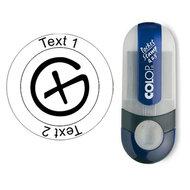Geocaching Logo - stempel, rond Ø 25mm (Nr. 03)