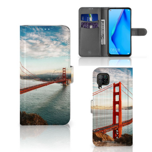 Huawei P40 Lite Flip Cover Golden Gate Bridge