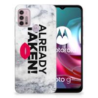 Motorola Moto G30 | G10 | Siliconen hoesje | met naam Already Taken White