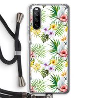 Gele kuif: Sony Sony Xperia 10 III Transparant Hoesje met koord
