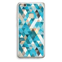 Gekleurde driehoekjes blauw: Huawei Ascend P10 Lite Transparant Hoesje
