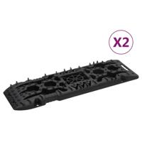 VidaXL Gripplaten 2 st 107x31x7 cm nylon zwart VidaXL Gripplaten 2 st 107x31x7 cm nylon zwart