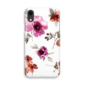 Geschilderde bloemen: iPhone XR Volledig Geprint Hoesje