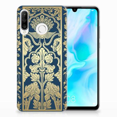 Huawei P30 Lite | TPU Case | Beige Flowers