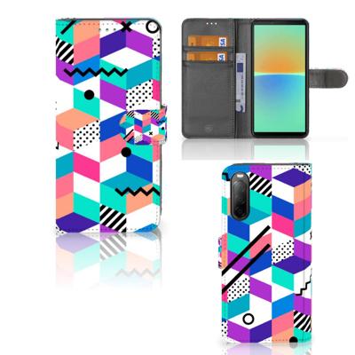 Sony Xperia 10 IV | Book Case | Blokken Kleurrijk