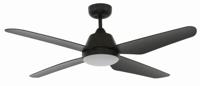 Beacon Plafondventilator met lampAria Led Ø 122cm zwart IP55 - 212998